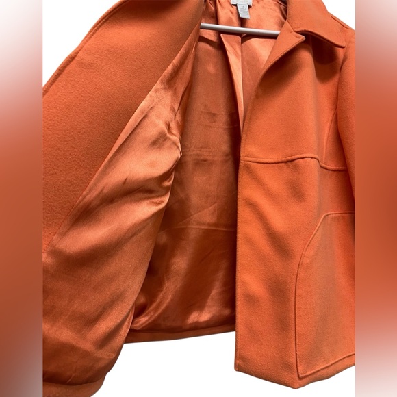Chicos Women's Orange Fleece Blazer Jacket Size 3 (14/16) XL Career Business - Picture 3 of 10